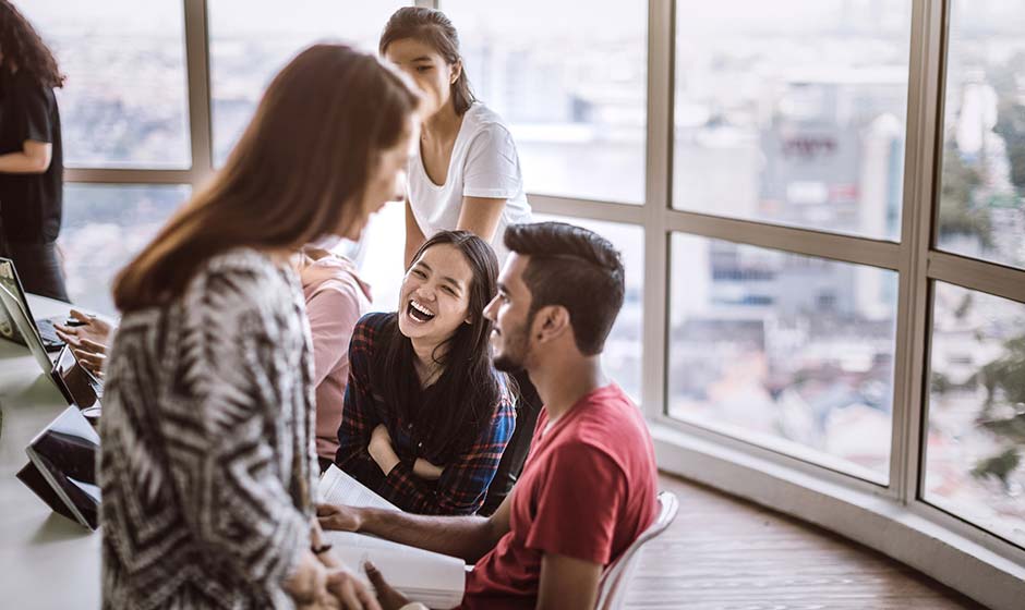 students-talking